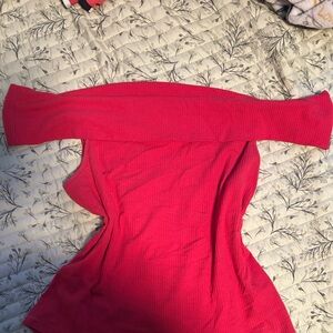 Old Navy Red Off-the-Shoulder Sweater